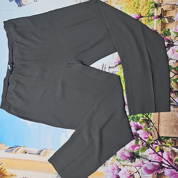 Eileen Fisher Silk Grayish Brown Pants Size Petite Medium PM - Picture 2 of 7